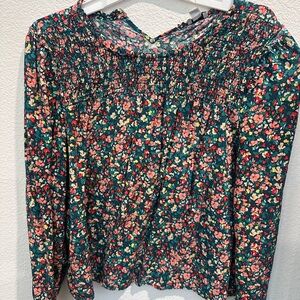 Floral Smocked Women's Top